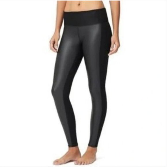 Athleta Gleam Tight 2.0 Leggings Moto Faux Leather Black Style 348733-00 Lounge - Picture 9 of 9
